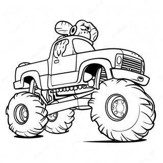 Page A Colorier Bigfoot Monster Truck 74035-61095