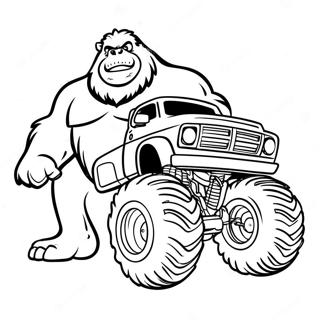 Page A Colorier Bigfoot Monster Truck 74035-61096