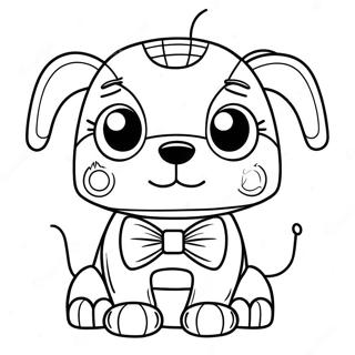 Page A Colorier Un Chien Robot Mignon Avec Un Noeud Papillon 74076-61126