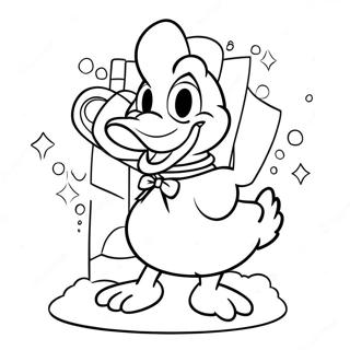 Page A Colorier De Donald Duck Dans Une Fiesta Coloree 74196-61218