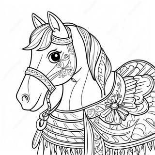 Page A Colorier De Selle De Cheval Decorative 74306-61313