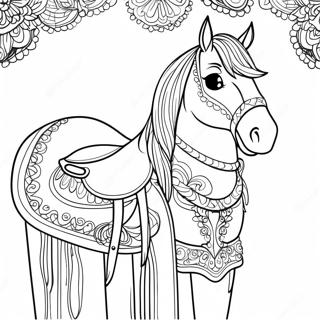 Page A Colorier De Selle De Cheval Decorative 74306-61316