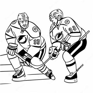 Joueurs Des Tampa Bay Lightning En Action A Colorier 74316-61318