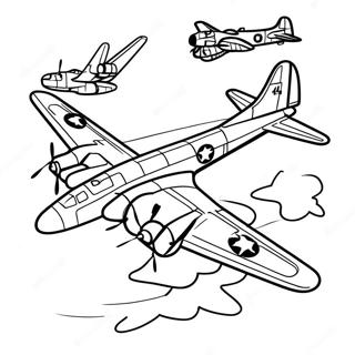 Page A Colorier B 17 Bomber 74395-61374