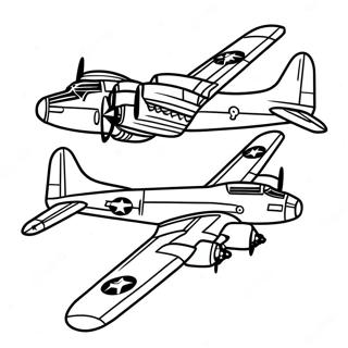 Page A Colorier B 17 Bomber 74395-61376