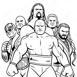 Page A Colorier Superstars De La Wwe En Action 74426-61405