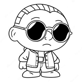 Page A Colorier Cool Gangsta Stewie Avec Des Lunettes De Soleil 74606-61550