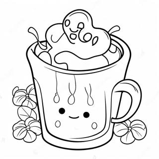 Page A Colorier De Chocolat Chaud Adorable Avec Des Guimauves 7475-6077