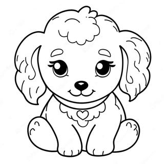 Page A Colorier De Chiot Caniche Mignon 7485-6086