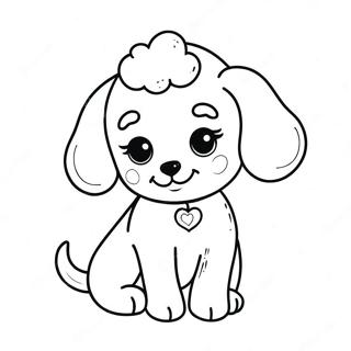 Page A Colorier De Chiot Caniche Mignon 7485-6087