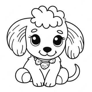 Page A Colorier De Chiot Caniche Mignon 7485-6088