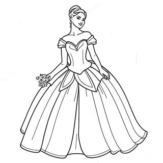 Belle Robe De Bal Pages À Colorier