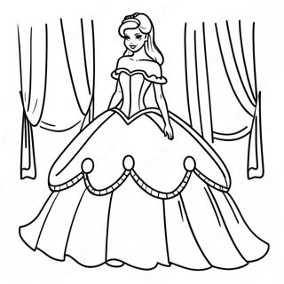 Page A Colorier De Robe De Bal Elegante De Princesse 7515-6109