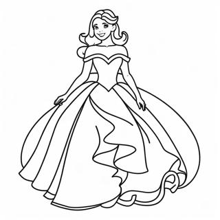 Page A Colorier De Robe De Bal Elegante De Princesse 7515-6111