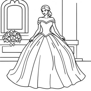 Page A Colorier De Robe De Bal Elegante De Princesse 7515-6112