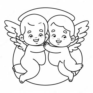 Page A Colorier De Cherubins Angeliques 7535-6126