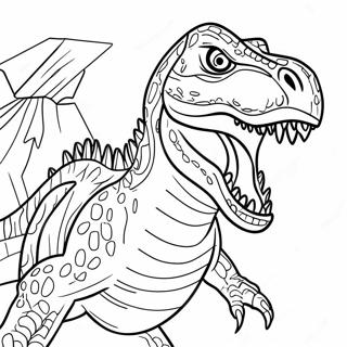 Page A Colorier Indominus Rex Rugissant 7565-6149