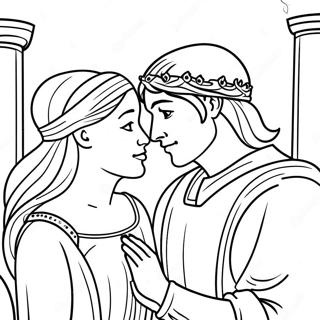 Page A Colorier Romantique Romeo Et Juliette 7605-6182