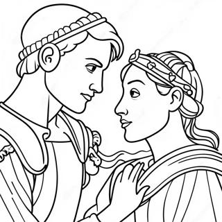 Page A Colorier Romantique Romeo Et Juliette 7605-6184