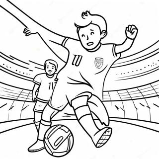 Page A Colorier De Match De Football Excitant 762-609