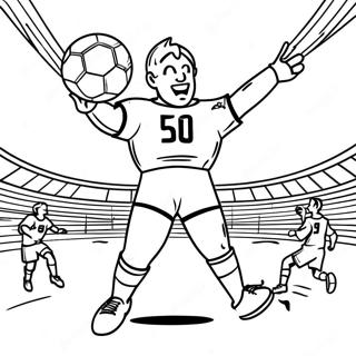 Page A Colorier De Match De Football Excitant 762-612