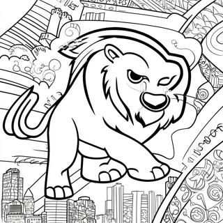 Lions De Detroit Pages À Colorier