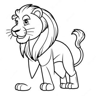 Page A Colorier De La Mascotte Des Detroit Lions 7645-6213