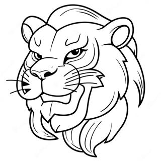 Page A Colorier De La Mascotte Des Detroit Lions 7645-6214