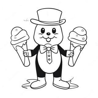 Page A Colorier De Tuxedo Sam Avec Une Glace 7685-6248