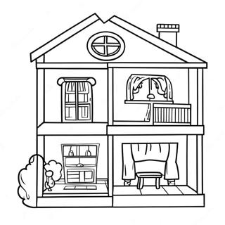 Page A Colorier De La Maison De Poupee Gabby 7724-6275