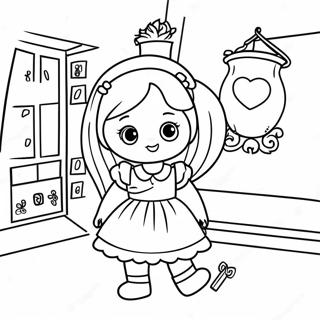 Page A Colorier De La Maison De Poupee Gabby 7724-6276