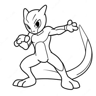 Page A Colorier De Mewtwo En Pose De Combat 772-618