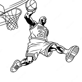 Page A Colorier De Michael Jordan Dunkant Au Basket 7745-6293