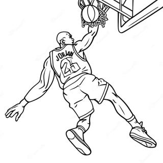 Page A Colorier De Michael Jordan Dunkant Au Basket 7745-6294