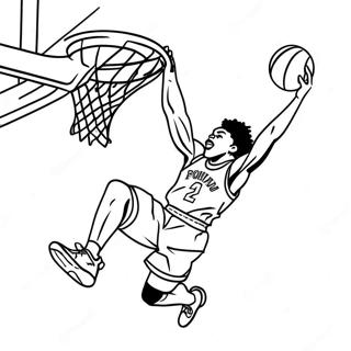 Page A Colorier De Ja Morant En Train De Dunker 7815-6352