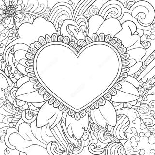 Page A Colorier Du Coeur De La Saint Valentin 7825-6357