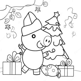 Page A Colorier De Noel De Peppa Pig 7834-6362