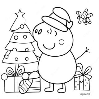 Page A Colorier De Noel De Peppa Pig 7834-6364