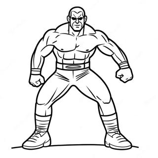 Page A Colorier Wwe Superstar En Pose Daction 7845-6373