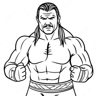 Page A Colorier Wwe Superstar En Pose Daction 7845-6374