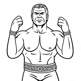 Page A Colorier Wwe Superstar En Pose Daction 7845-6375