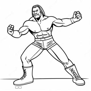 Page A Colorier Wwe Superstar En Pose Daction 7845-6376