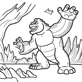 Godzilla Contre Kong Pages À Colorier