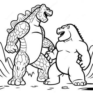 Page A Colorier Godzilla Contre Kong 7854-6380