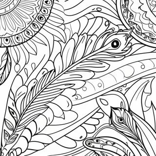 Page A Colorier Motifs De Plumes Colorees 7865-6389