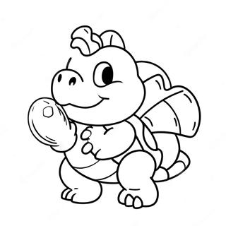 Page A Colorier Koopa Mignon Avec Une Coquille 7905-6421