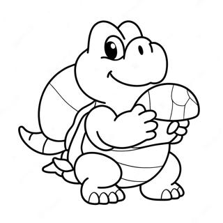 Page A Colorier Koopa Mignon Avec Une Coquille 7905-6422