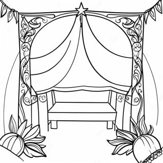 Page A Colorier Decorations De Souccot Colorees 7915-6430