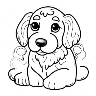 Page A Colorier Chiot Goldendoodle 7934-6442