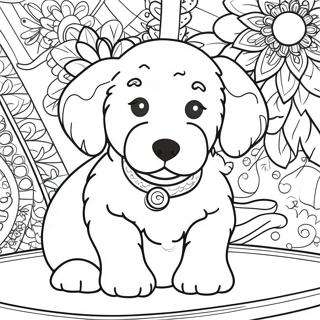 Page A Colorier Chiot Goldendoodle 7934-6443